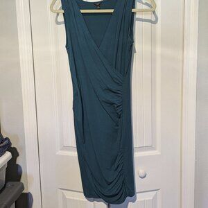 Ann Taylor Sleeveless Ribbed Teal Dress - Size Small Petite